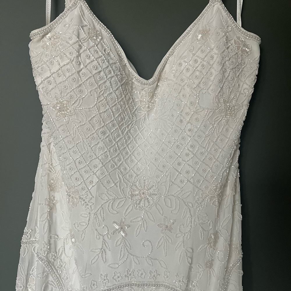 BHLDN Ivory Beaded Gown